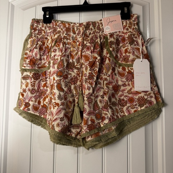 2 Pair Floral Print Women Lounge Shorts with Tassels NWT - Picture 1 of 4